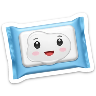 A pack of wet wipes sticker