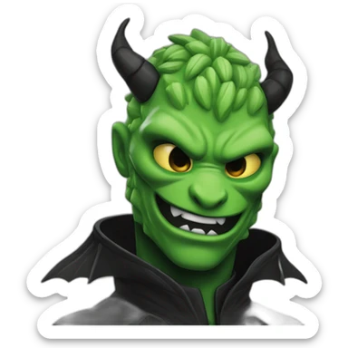 drago verde e nero con scritta lurk sticker