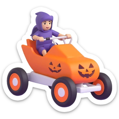 halloween race sticker