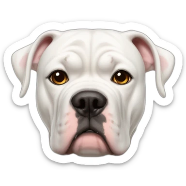 White American bulldog glaring sticker
