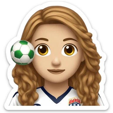 Hiroyo Kato（Female・Long Hair・Brown Hair・Soccer Player） sticker
