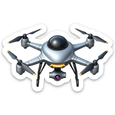 generate realistic combat drone controlled by ai sticker