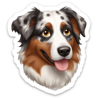 Red Merle Australian shepherd  sticker