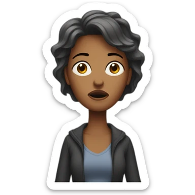 A frustrated woman in new york city sticker