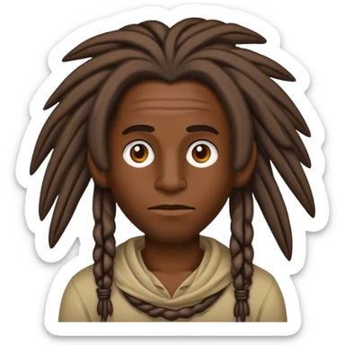 nonchalant dreadhead  sticker
