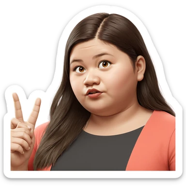 realistic portrait of girl sticker