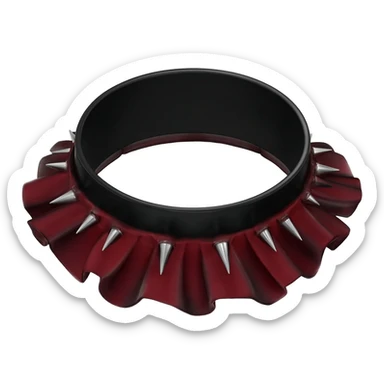 Black and red gothic lolita spiked choker-collar  sticker