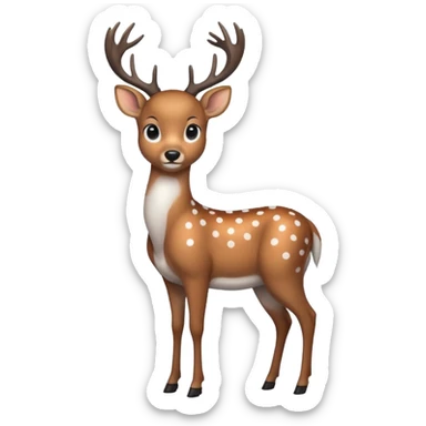 polka dot deer sticker