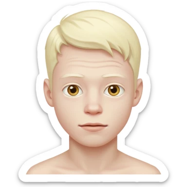 albino junger mann sticker