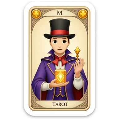 Tarot Card with the magician on it  sticker