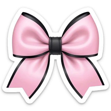 black and light pink bow sticker
