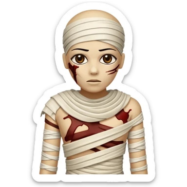 halloween mummy egyptian blood stains  sticker
