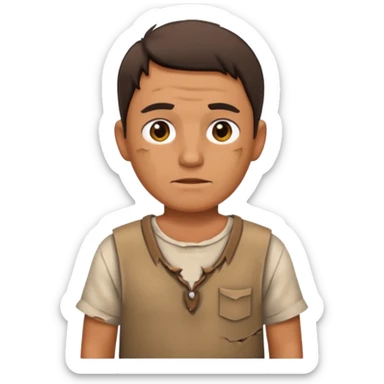 villager Torn shirt sticker