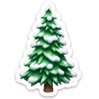 Christmas tree with snow only sticker