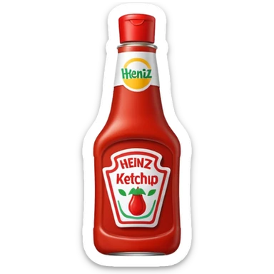 upside-down Heinz ketchup Squeeze bottle sticker