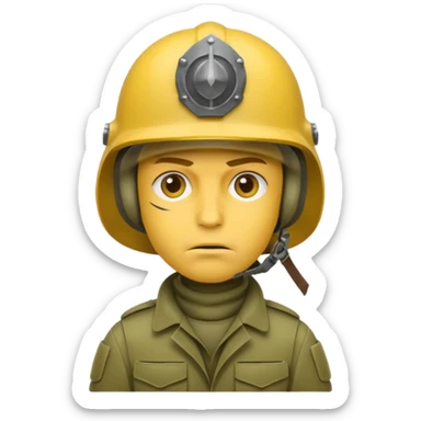 Soldier just face no body generic yellow skin with a gunner helmet that has no insignia sticker