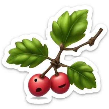 Two berries and one twig sticker
