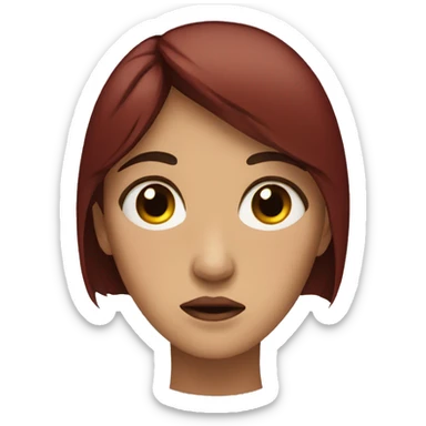 Woman crying red tears sticker