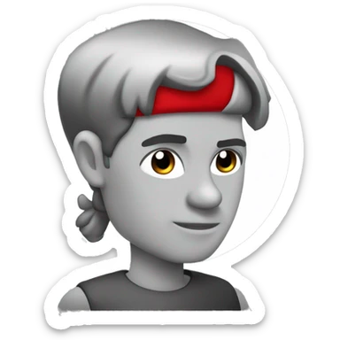 Bobo da corte vermelho e preto  sticker