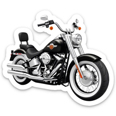 Harley-Davidson Cruiser - Harley-Davidson Softail (Model Year: 2021) (Iconic colour: Black) sticker