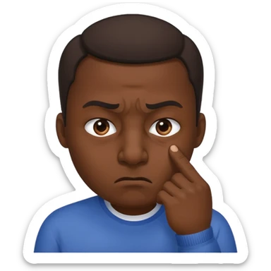 pinching nose angrily sticker