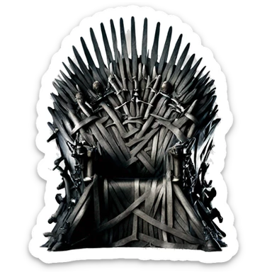 iron throne game of throne sticker