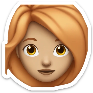 girl with ginger hair and blue eyes sticker