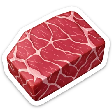 Meat with diamond textur and color sticker