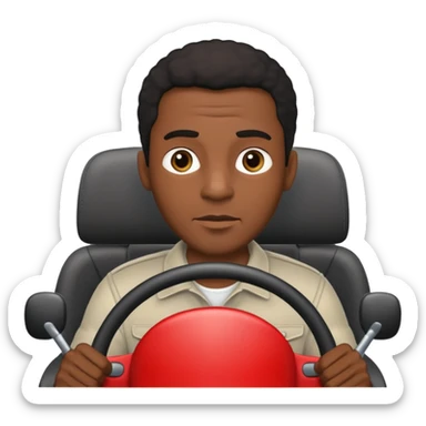hombre negro conduciendo sticker