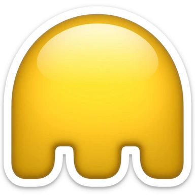 Yellow PAC man sticker