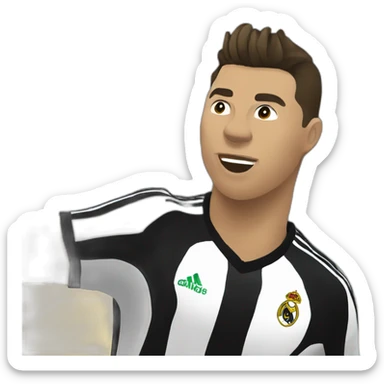 Ronaldo play handball sticker