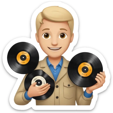 Record Collector + vinyl disc sticker