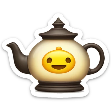 lamp dressed as teapot sticker
