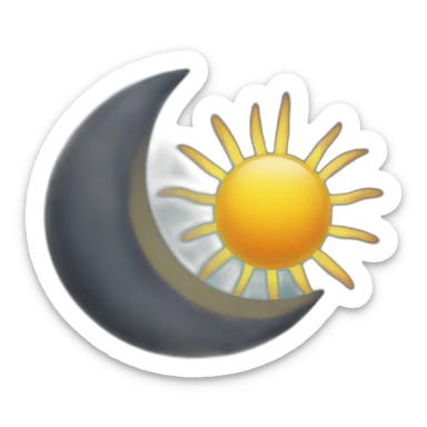 Sun moon sticker