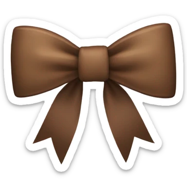 Brown bow sticker