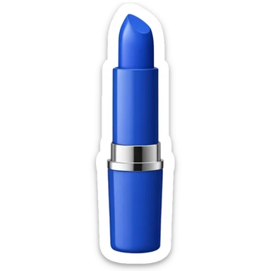 Rose design blue lipstick tube sticker