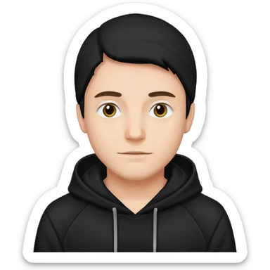 A man with a black hoodie on that says LGS on it sticker