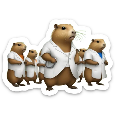 Capybara researcher 3.4 turn sticker