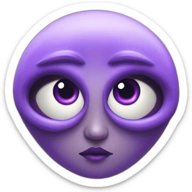 majestic godly violet iris eyeball serious intense symmetrical knowledgable asian sticker