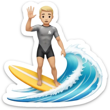 Surfboard flipping someone off sticker