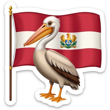 Make a pelican like the one on the Louisiana flag sticker