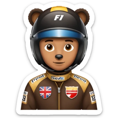 f1 driver black bear sticker