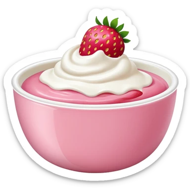 Strawberry yogurt sticker