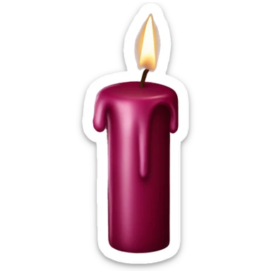 burgundy candle  sticker
