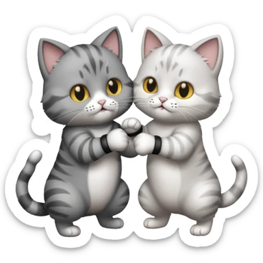 Two cats boxing sticker