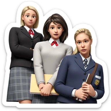 school uniform parody scene sticker