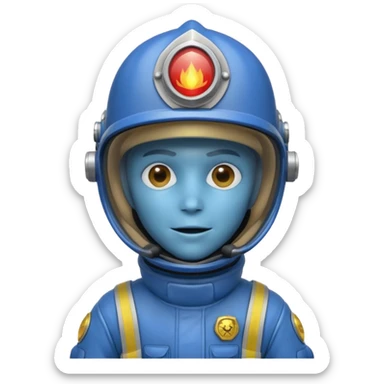 Alien firefighter sticker