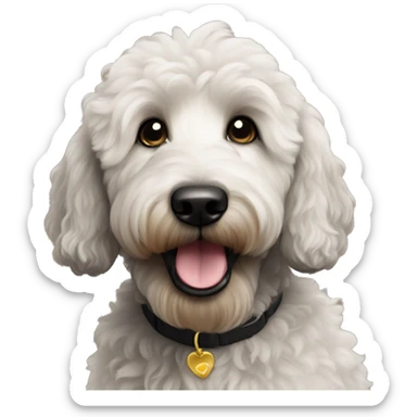 black goldendoodle sticker