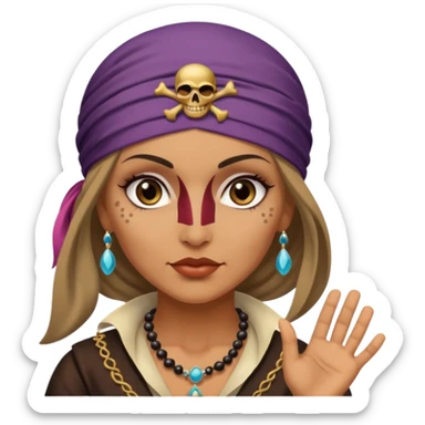 Gypsy woman fortune teller and a woman pirate sticker