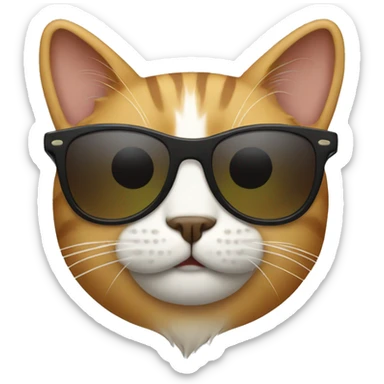 Cat with sunglasses sticker